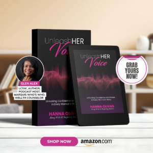glen alex, lcsw, author, living in total health, living boundaries, wellness through words anthology, unleash her voice anthology, the rise of her anthology, messages from the heart anthology